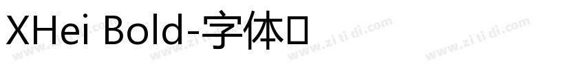 XHei Bold字体转换